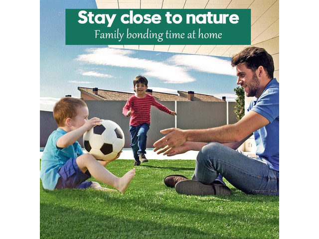 Synthetic Artificial Grass Turf 0.4' Customized Sizes, Drainage Holes Pet Faux Grass Astroturf Rug Carpet 5FTX8FT Indoor Outdoor Rug Area Garden Decor