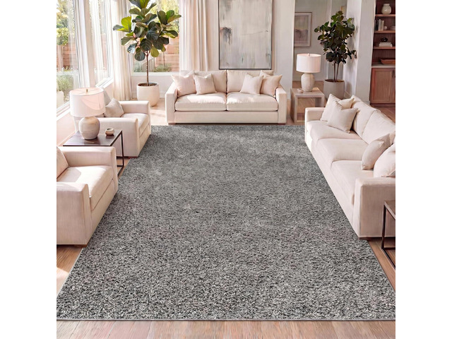 JONATHAN Y Mercer Shag Plush Charcoal Indoor Area Rug, 3x5, Contemporary, Modern, Easy-Cleaning for Living Room, Bedroom, Kitchen, Pet Friendly,...