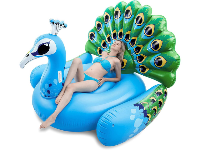 JOYIN Inflatable Peacock Pool Float - Giant Peacock Fun Beach Floaties, Pool Party Decorations Adult Size Inflatable Animal Summer Swim Pool Raft...