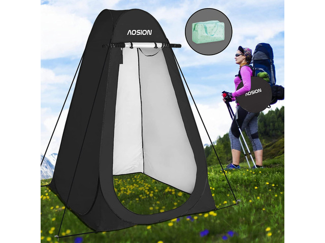 Pop Up Privacy Shower Tent, Portable Changing Dressing Room with Carry Bag, Waterproof Sun Shelter for Camping, Beach, Hiking & Outdoor Activities.