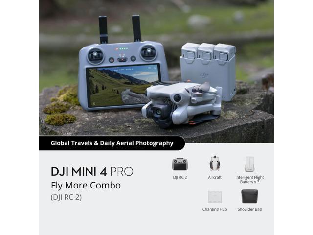 Dji Mini 4 Pro RC 2 Under 249g with Omnidirectional Intelligent 10KM FHD Video Transmission Remote Control with Camera