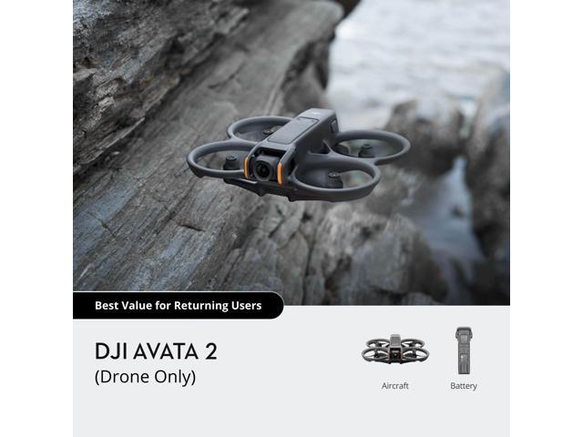 DJI Avata 2 (Drone Only), FPV Drone with Camera 4K, Immersive Flight Experience, Built-in Propeller Guard, Easy Flip/Roll, Super-Wide 155° FOV,...