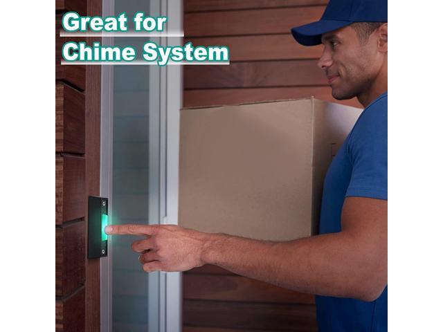 1PCS Wired Doorbell Button with LED Light, Replacement Of Doorbell Ring Button, Door Opener Switch
