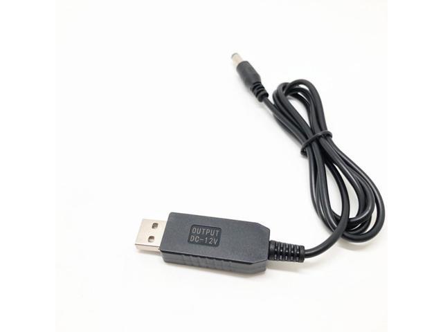 USB DC 5V to 12V Boost Cable 5.5*2.1mm Male Connector Power Supply Cord, 1 Meter