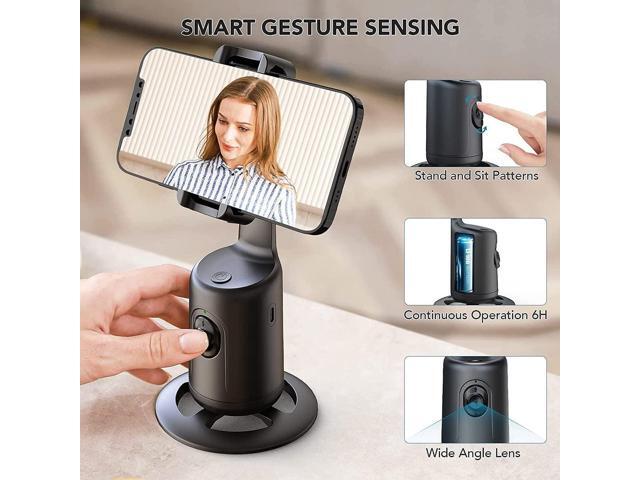 Phone Auto Face Tracking Gimbal Stabilizer 360° Rotation Desktop Handheld Gimbal Phone Tripod for Live Streaming