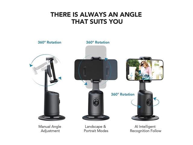 Phone Auto Face Tracking Gimbal Stabilizer 360° Rotation Desktop Handheld Gimbal Phone Tripod for Live Streaming