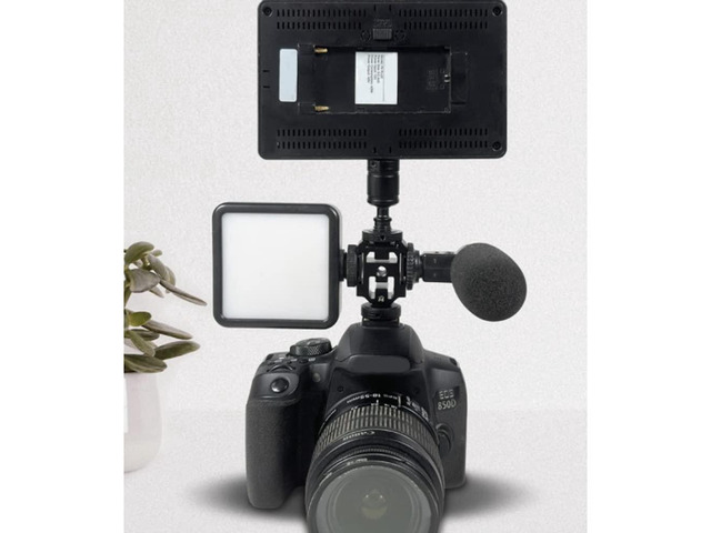 Triple Hot Shoe Mount Adapter Bracket Stand Holder for DSLR Camera for LED Video Microphone Flash Light