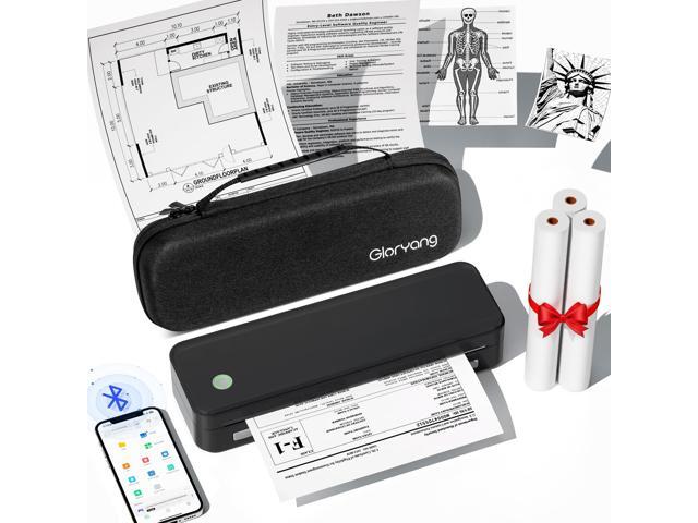 Inkless Portable Printer for Travel, Wireless Thermal Printer Supports 8.5 x 11 Inch Thermal Paper, Bluetooth Machine Includes Carry Case and 3...