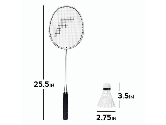 Franklin Sports Badminton Racket and Shuttlecock Set - Includes (4) Rackets, (4) Shuttlecocks with Carry Bag