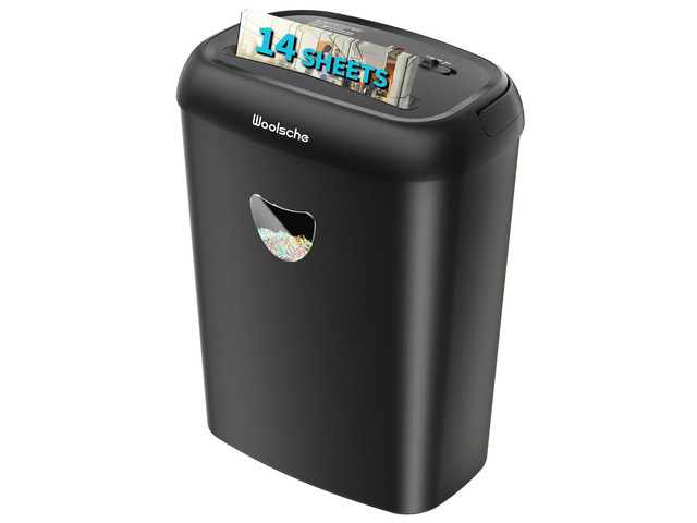 Home Office Paper Shredder,14-Sheet Cross Cut with 6.6-Gallon Basket, High Security Level P-4,3-Mode Design Shred Card/CD/Paper
