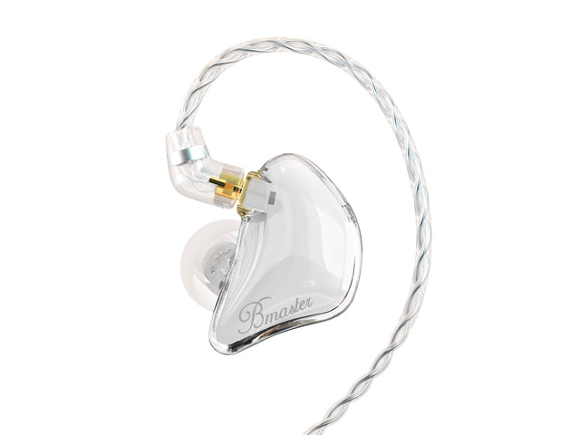 Bmaster Triple Drivers in Ear Monitor Headphone with Two Detachable Cables Fit in Ear Suitable for Audio Engineer, Musician (White)