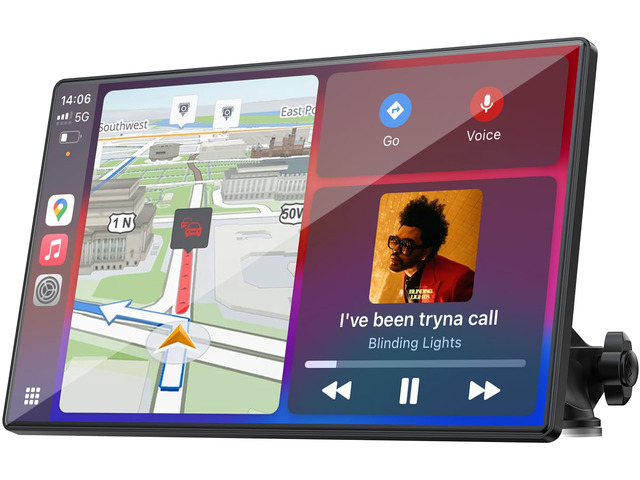 Carplay Screen for Car, 9'' Wireless CarPlay & Android Auto- Upgrade Portable Touchscreen with Bluetooth, Mirror Link, Voice Control, Hands-Free...