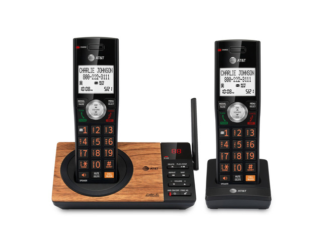 CL82267 DECT 6.0 2-Handset Cordless Phone for Home with Answering Machine, Call Blocking, Caller ID Announcer, Intercom and Long Range, Black &...