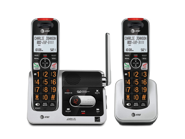 BL102-2 DECT 6.0 2-Handset Cordless Phone for Home with Answering Machine, Call Blocking, Caller ID Announcer, Audio Assist, Intercom, and...