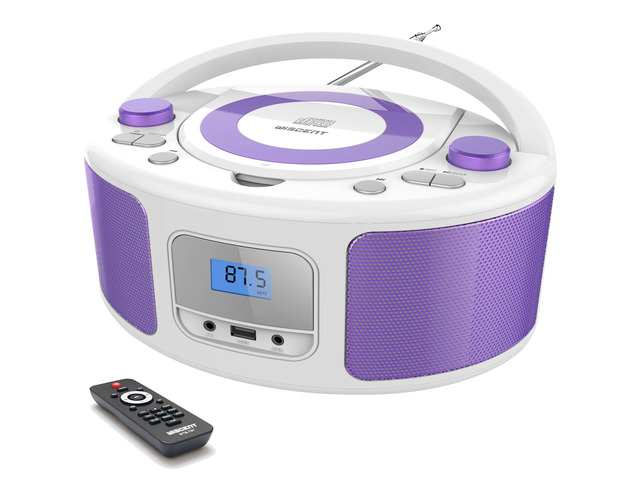 CD Radio Portable CD Player Boombox with Bluetooth,FM Radio,Remote Control,USB Input and 3.5mm AUX Headphone Jack,CD-R/CD-RW/MP3/WMA...