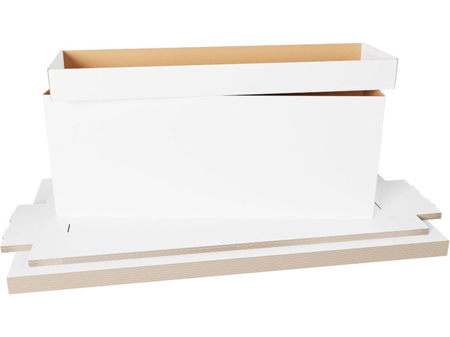 Max Protection Comic Book Storage Box - 2 Count Long Comic Book Boxes with White Corrugated Cardboard - Stackable Bin, Thick Case, Book Containers...