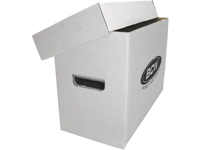 BCW Short Comic Storage Box - 1 Pack Holds 150-175 Current/Silver Age Comics Stackable, Durable 200 lb. Strength
