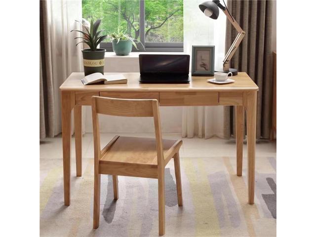 Solid Wood Desk with Drawers, Small Computer Desk for Small Spaces, Gaming Study Home Office Desks for Work, Student PC Desk for Bedroom,...