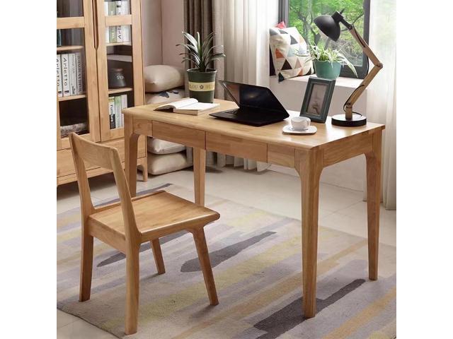 Solid Wood Desk with Drawers, Small Computer Desk for Small Spaces, Gaming Study Home Office Desks for Work, Student PC Desk for Bedroom,...