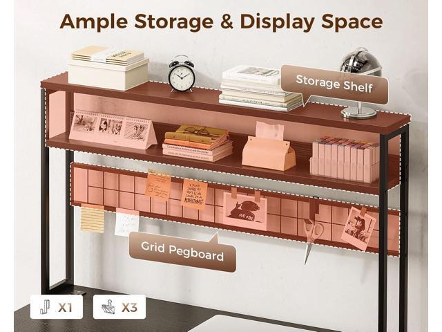 AODK 59 Inch L Shaped Desk with 4 Drawers, Reverisble Computer Desk with Keyboard Tray & Pegboard, Home Office Desk with Storage Shelves & CPU...