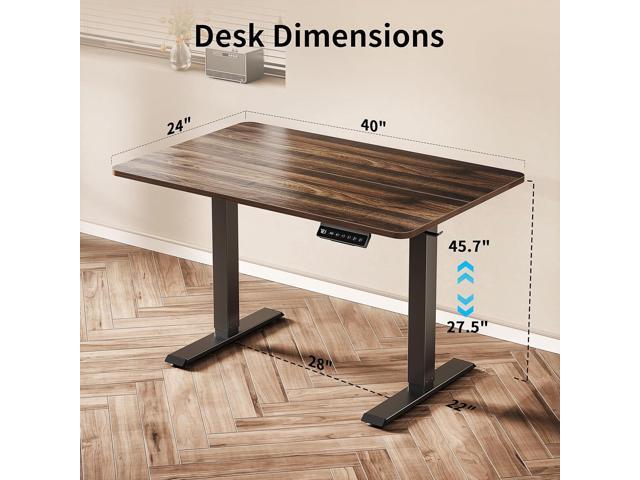 BIZUM 40x24 Inch Electric Standing Desk with Memory Presets, Quiet Motor Height Adjustable Stand Up Desk for Home Office & Gaming, Ergonomic Sit...