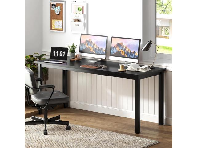 Need 63 Inch Large Computer Desk, Modern Simple Style Home Office Gaming Desk, Basic Writing Table for Study Student, Wooden Desktop and Metal...