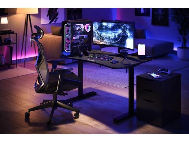 RESPAWN 1048 Gaming Desk - 48in Computer Desk With Mouse Pad, PC Workstation With Cable Management, Home Office Gaming Table - Black