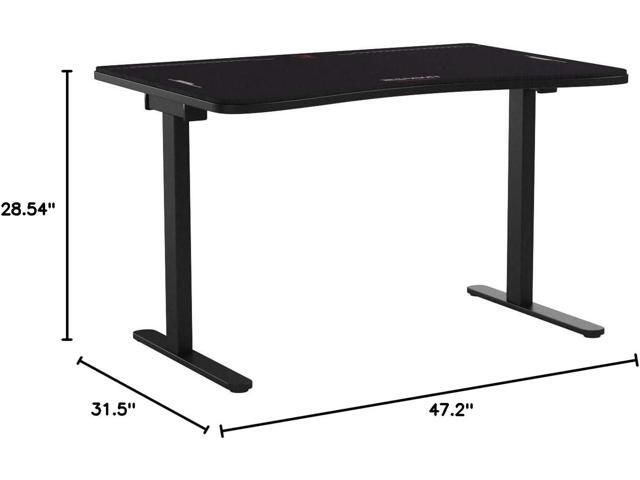 RESPAWN 1048 Gaming Desk - 48in Computer Desk With Mouse Pad, PC Workstation With Cable Management, Home Office Gaming Table - Black