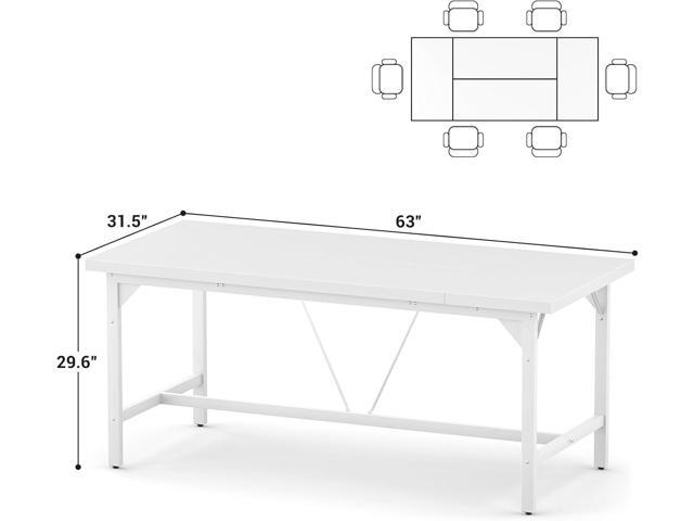 Unikito 63 Inch Computer Desk, Sturdy Large Office Desk, Premium 2 Person Long Desks, Super Thick Study Writing Gaming Table, Modern Computer Table...