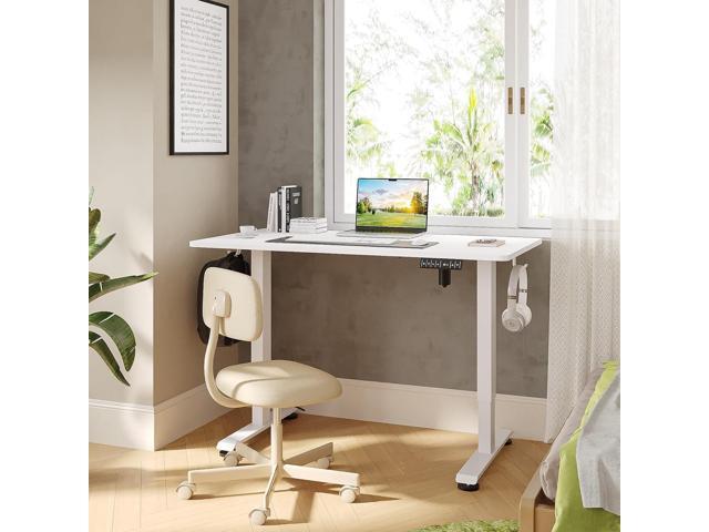 Veken 55 Inch, Height Adjustable Sit Stand Up, Wood Desktop, Work Home Office Computer PC Table, Tall Standup Workstation, Gaming Writing Study...