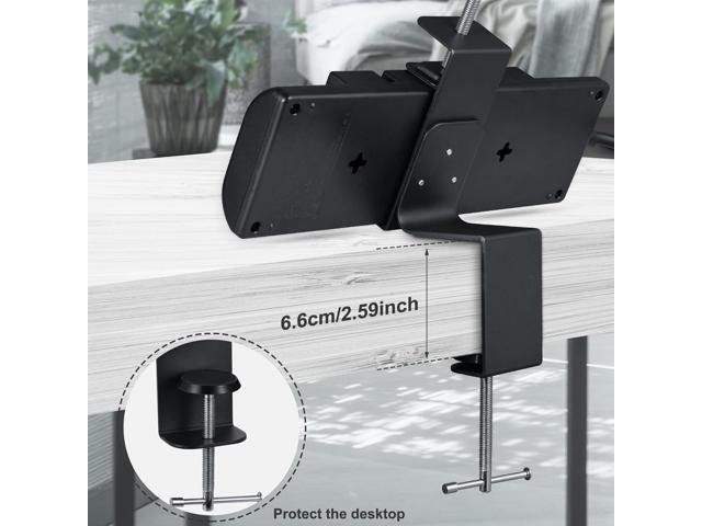 Desk Clamp for Power Strip - Removable Holder for Desk Edge - Sturdy Table Mount - Fits 2.55' to 4.13' Width - Black