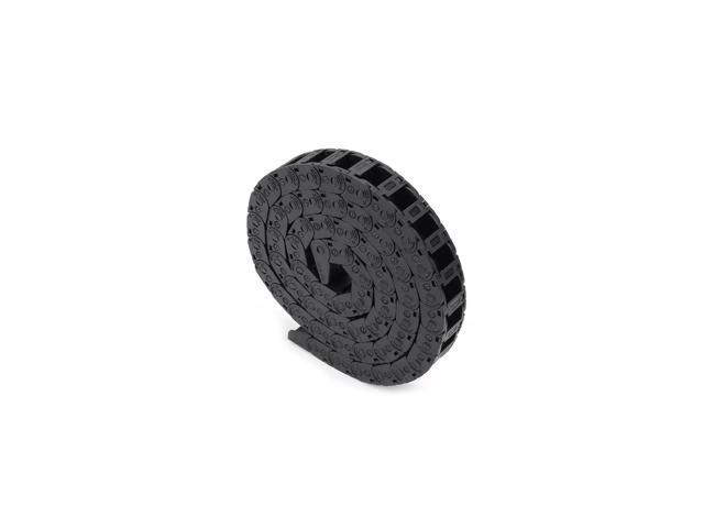 FYSETC Drag Chain Cable Carrier 10x15mm - 39.3 inch R18 Black Plastic Flat Cable Chain: Small Radius Wire Chain Open Type with Extra 1 Pair End...