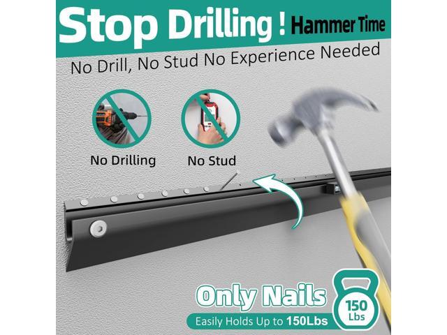 No Stud TV Wall Mount Bracket for 32-75 inch TVs, Sturdy No Drill Drywall TV Mount Up to 150 Lbs, Slim Studless TVs Wall Mount with Max Vesa...