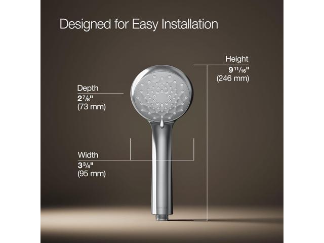 Kohler 72420-G-CP Awaken B90 Three-function handshower, 1.75 gpm, Polished Chrome