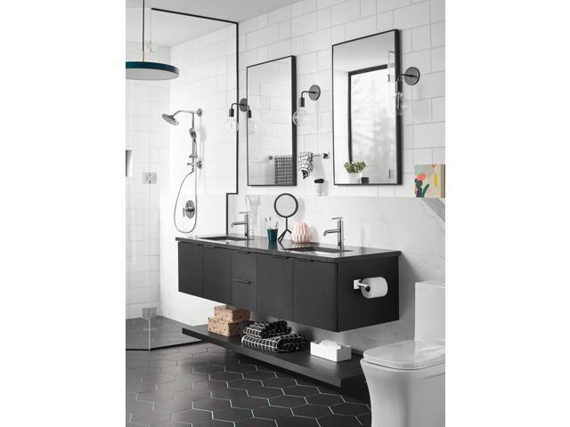 Moen Gibson Chrome One-Handle Single Hole Modern Bathroom Sink Faucet with Optional Deckplate, 6145
