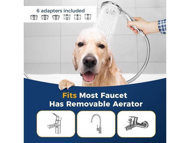 KLLEYNA Shower Head Sink-Faucet Bathtub-Bathroom-Garden - Hose Sprayer Attachment(5 Adapters) for Hair Washing & Pet Dog Rinse & Baby Bath, ON/OFF...