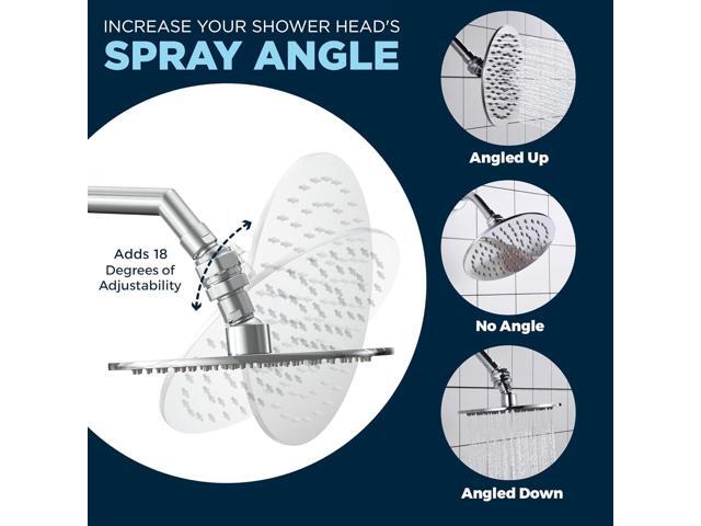 HammerHead Showers Solid Metal Shower Head Swivel Ball Adapter, Chrome Adjustable Pivot Ball To Adjust Showerhead Angle Universal Connector...