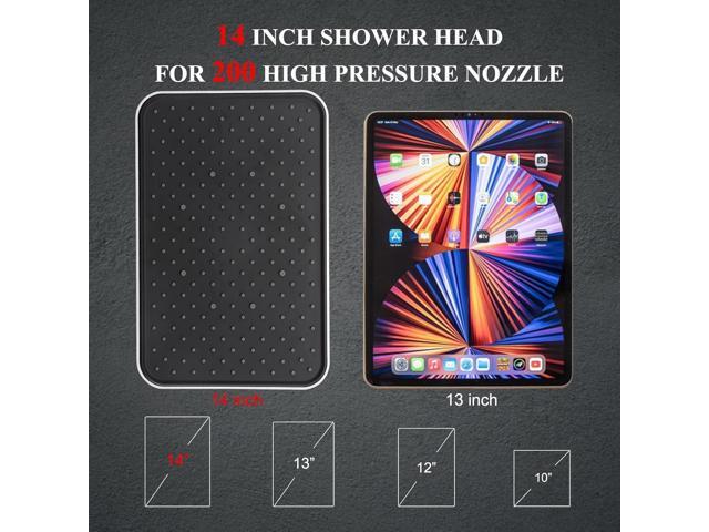 Rain Shower Heads with Handheld Spray Combo, 14' High Pressure Rainfall Showerhead with 10 Modes Shower Water Sprayer with Long Hose, Adjustable...