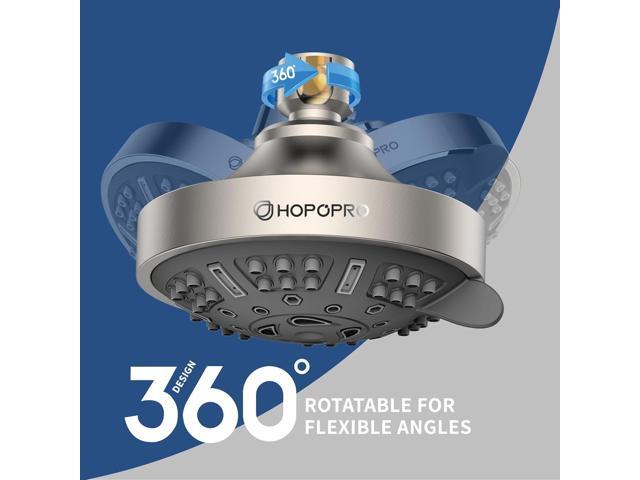 HOPOPRO Upgraded 9 Settings High Pressure Shower Head, NBC News Recommended Brand Fixed Showerhead Bathroom Showerhead Multi-functional Rainfall...
