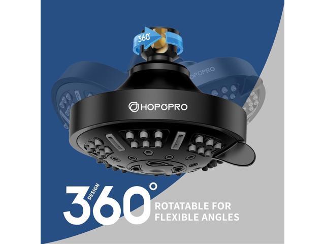 HOPOPRO Upgraded 9 Settings High Pressure Shower Head, NBC News Recommended Brand Fixed Showerhead Bathroom Showerhead Multi-functional Rainfall...