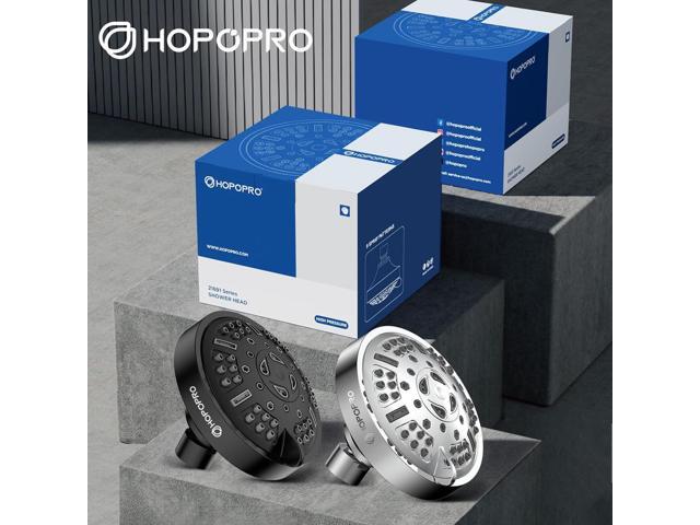 HOPOPRO Upgraded 9 Settings High Pressure Shower Head, NBC News Recommended Brand Fixed Showerhead Bathroom Showerhead Multi-functional Rainfall...