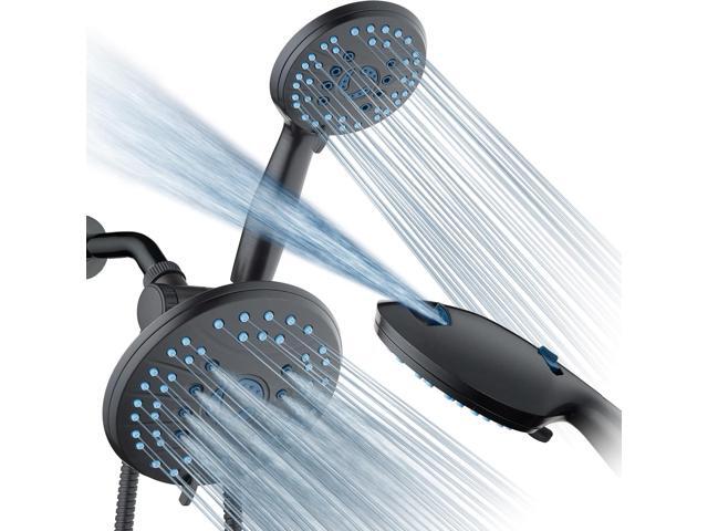 Hotel Spa AquaCare As-Seen-On-TV High Pressure 50-mode Rain & Handheld 3-way Shower Head Combo - Anti-clog Nozzles/Tub, Tile & Pet Power Wash/Extra...