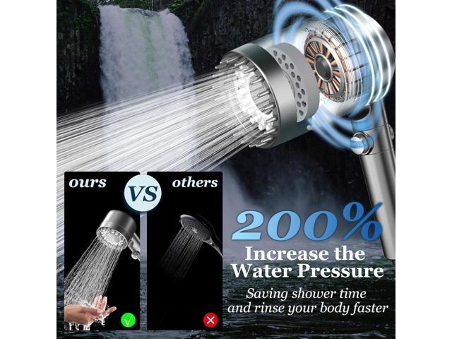 FEELSO Filtered Shower Head with Handheld, High Pressure 4 Spray Showerhead with Filters & Upgraded Anti-clog Nozzles for Hard Water -Remove...