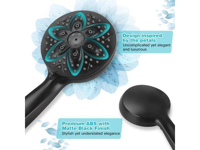 JDO Shower Head with Handheld, High Pressure Handheld 6 Settings, Detachable Shower Head Set with Stainless Steel Hose and Shower Bracket (Matte...