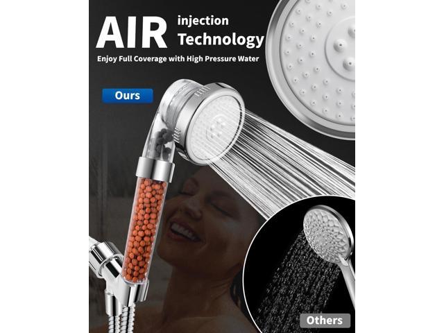 Luxsego Filtered Shower Head for Hard Water, High Pressure 3 Modes Shower Heads with Handheld Spray, Water Softener Showerhead Set with Mineral...