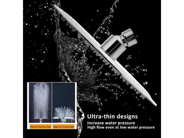 NearMoon Rain Shower Head, Ultra-Thin Design-Pressure Boosting, Awesome Some Experience, High Flow Stainless Steel Rainfall Head (10 Inch, Chrome...