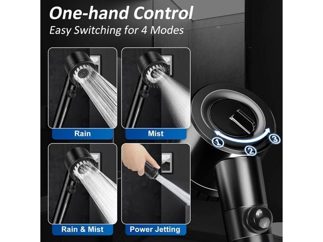 Luxsego High Pressure Shower Heads with Handheld Sprayer, Filtered Shower Head Soften Hard Water with Scalp Massager for Skin & Hair Care, 3...