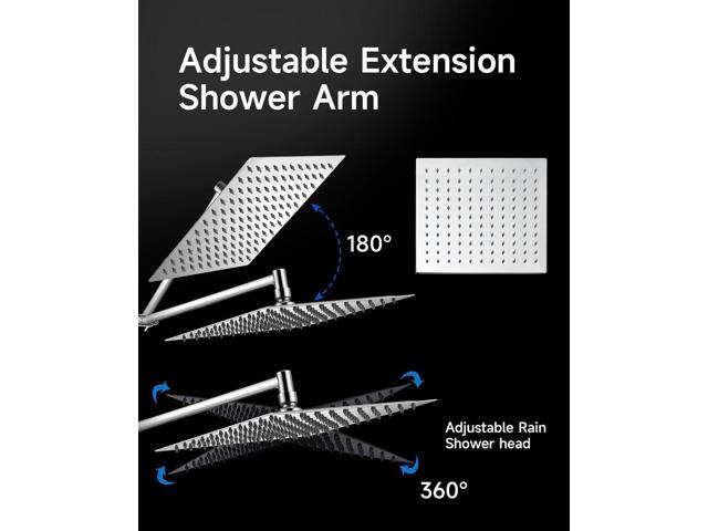 10 inch Rainfall Shower Head Combo Stainless Steel, THE FIRST WATERFALL mode, 10 Inch Rain Shower Head with Handheld 6 Spray Modes High Pressure,...