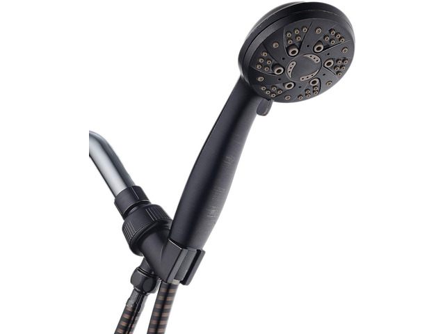 AquaDance High Pressure 6-Setting Hand Held Shower Head with Extra-Long 6 Foot Hose & Bracket Anti-Clog Nozzles - USA Standard Certified - Top...