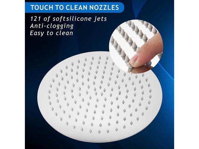 Voolan Rain Shower Head, High Pressure High Flow All Metal Rainfall Shower Head, Ultra-Thin Design-Pressure Boosting, Universal Wall and Ceiling...